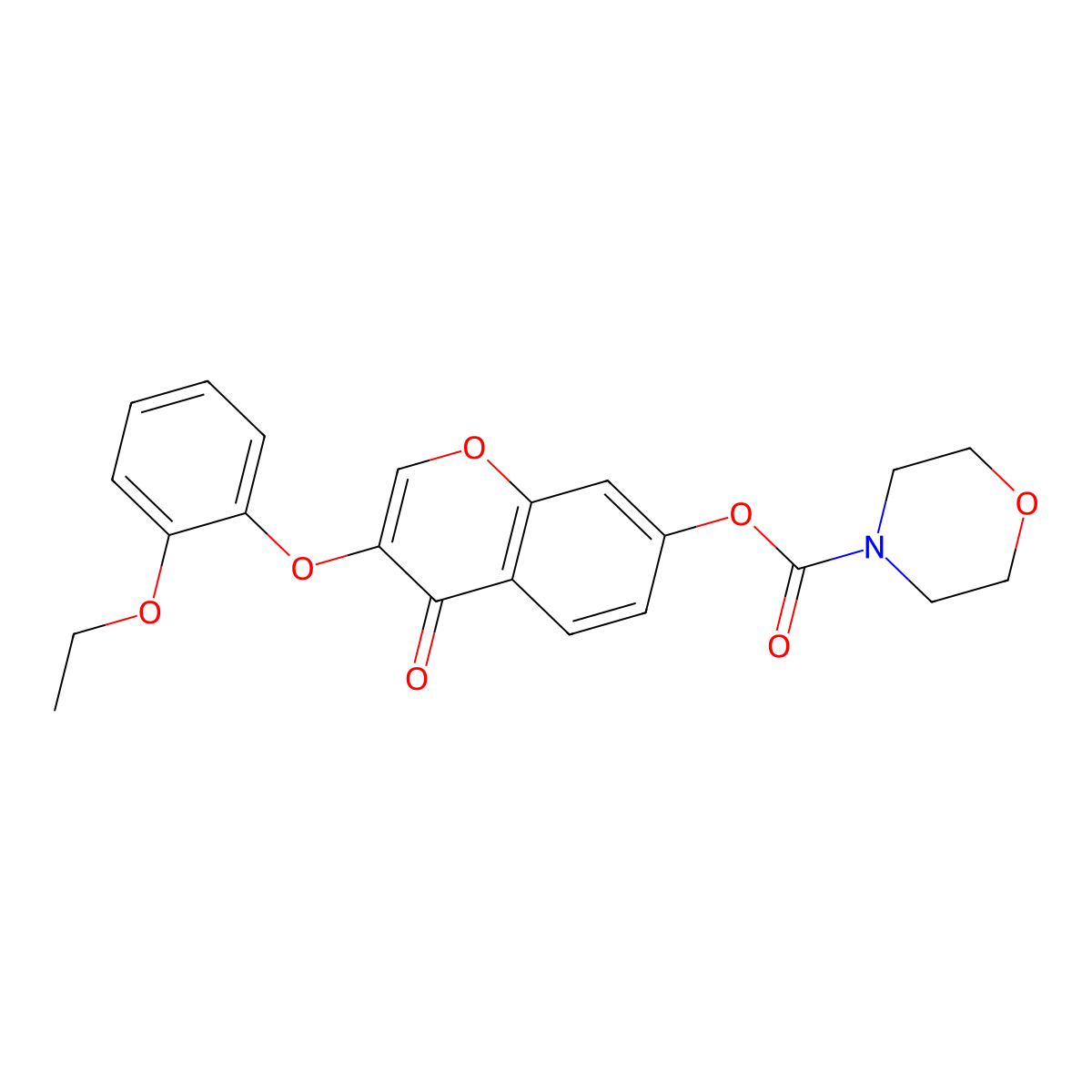 3-(2-ethoxyphenoxy)-4-oxo-4H-chromen-7-yl morpholine-4-carboxylate molecular structure, CAS 637751-22-5
