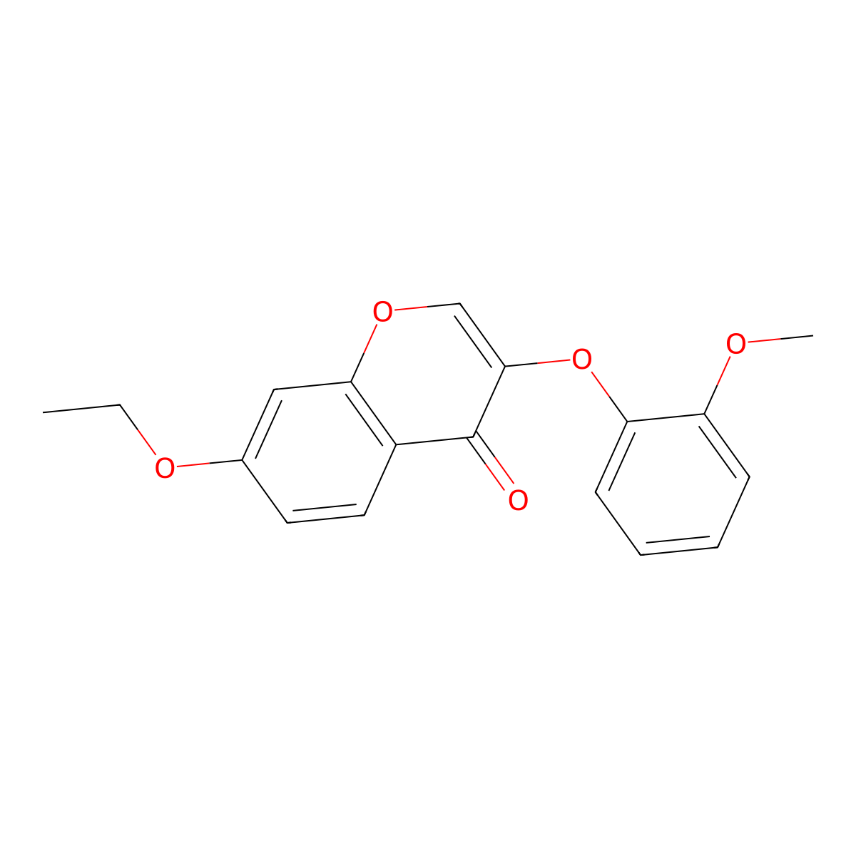 7-ethoxy-3-(2-methoxyphenoxy)-4H-chromen-4-one molecular structure, CAS 637751-42-9