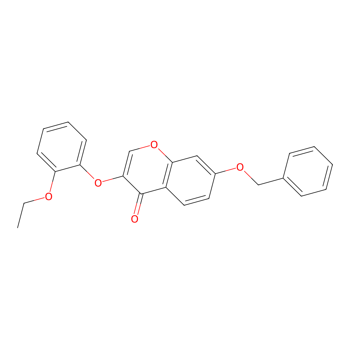 7-(benzyloxy)-3-(2-ethoxyphenoxy)-4H-chromen-4-one molecular structure, CAS 637751-59-8