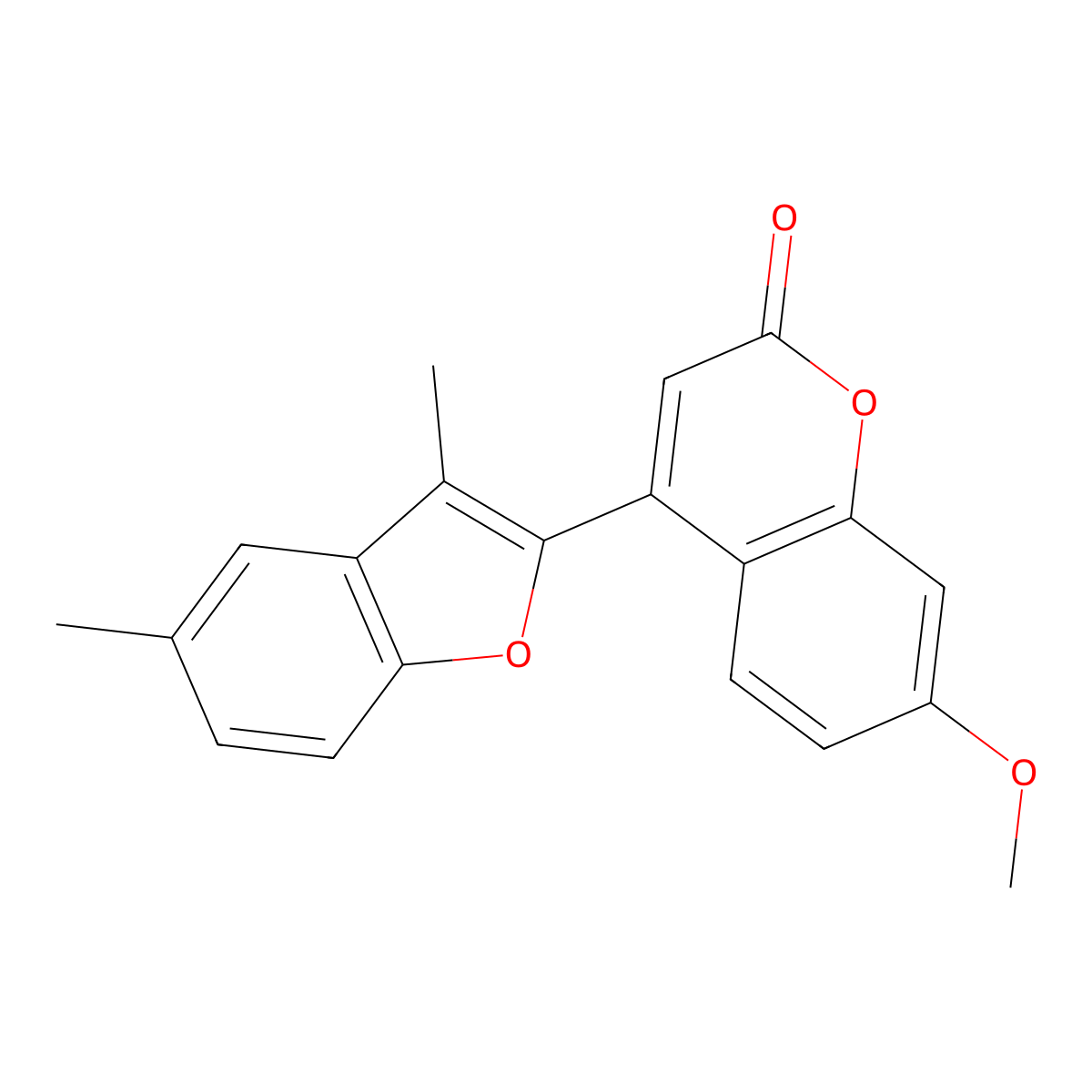 4-(3,5-dimethylbenzofuran-2-yl)-7-methoxy-2H-chromen-2-one molecular structure, CAS 637751-98-5