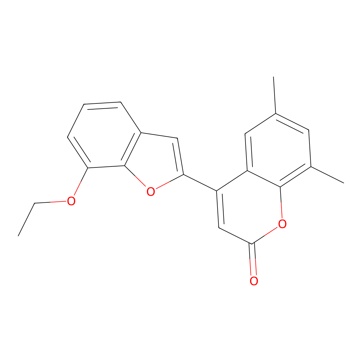 4-(7-ethoxybenzofuran-2-yl)-6,8-dimethyl-2H-chromen-2-one molecular structure, CAS 637752-20-6