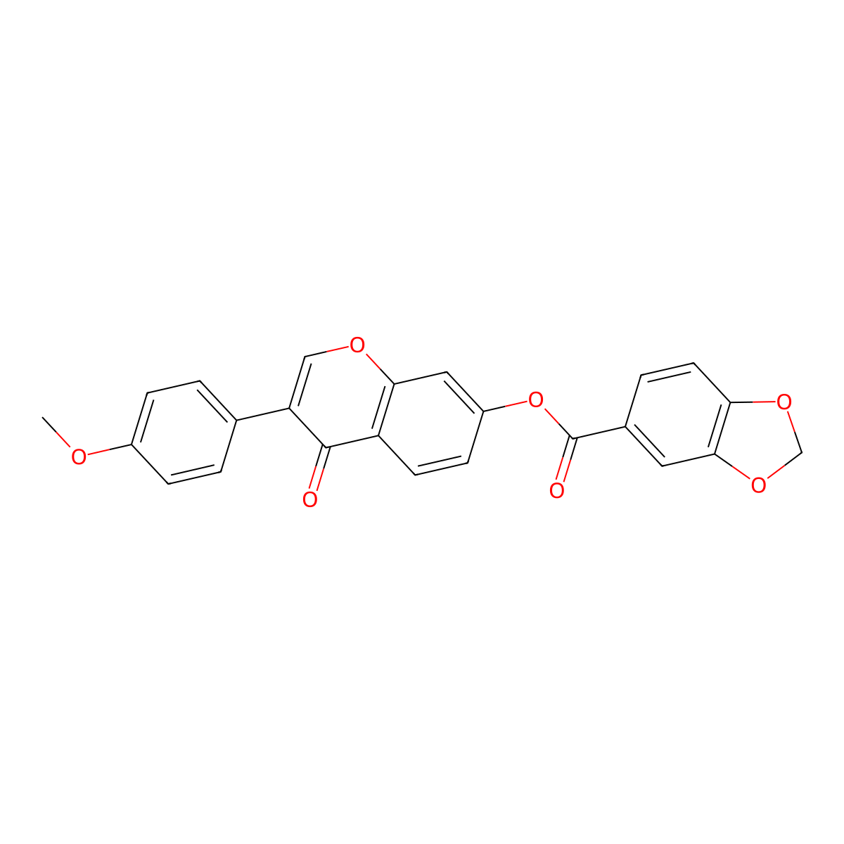 3-(4-methoxyphenyl)-4-oxo-4H-chromen-7-yl 1,3-benzodioxole-5-carboxylate molecular structure, CAS 637752-87-5