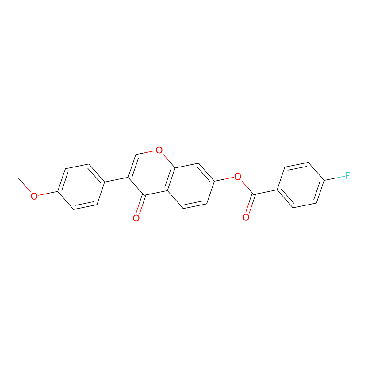 3-(4-methoxyphenyl)-4-oxo-4H-chromen-7-yl 4-fluorobenzoate molecular structure, CAS 637752-94-4