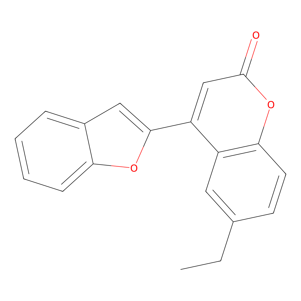 4-(1-benzofuran-2-yl)-6-ethyl-2H-chromen-2-one molecular structure, CAS 637753-40-3