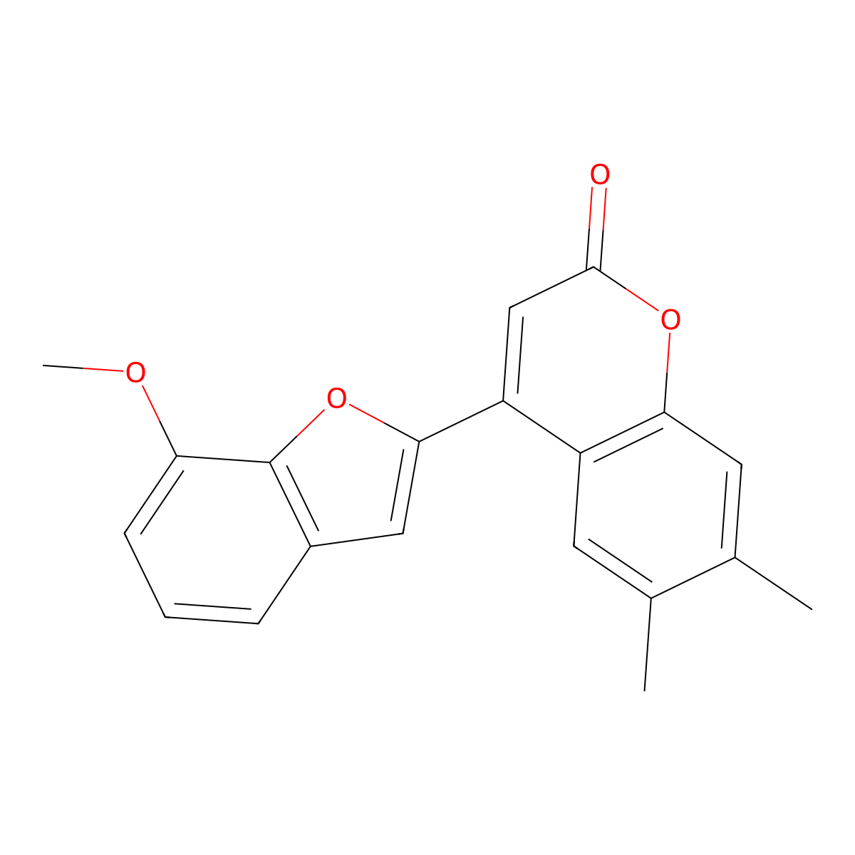 4-(7-methoxy-1-benzofuran-2-yl)-6,7-dimethyl-2H-chromen-2-one molecular structure, CAS 637753-41-4