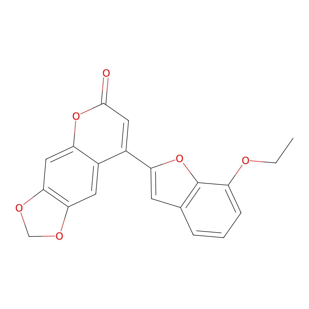 8-(7-ethoxybenzofuran-2-yl)-6H-[1,3]dioxolo[4,5-g]chromen-6-one molecular structure, CAS 637753-42-5