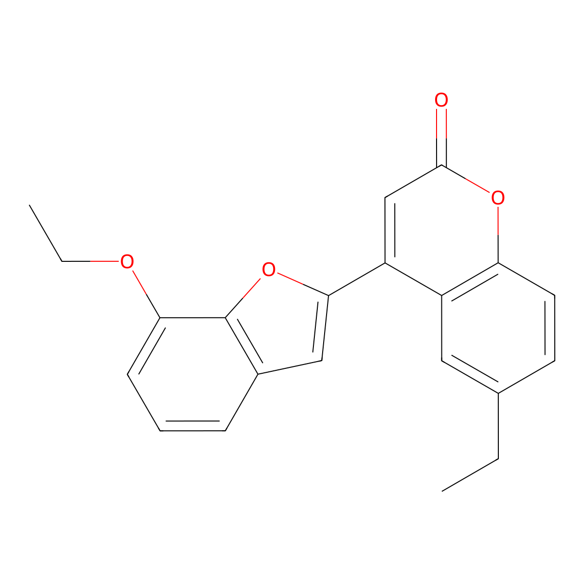 4-(7-Ethoxy-1-benzofuran-2-yl)-6-ethylchromen-2-one molecular structure, CAS 637753-43-6