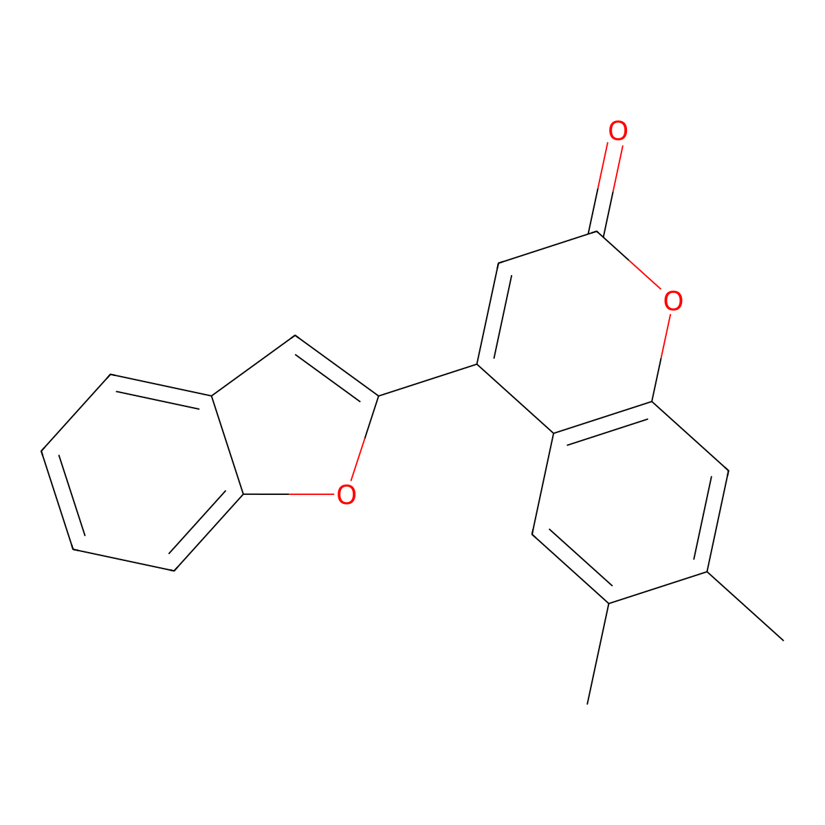 4-(1-benzofuran-2-yl)-6,7-dimethyl-2H-chromen-2-one molecular structure, CAS 637753-44-7