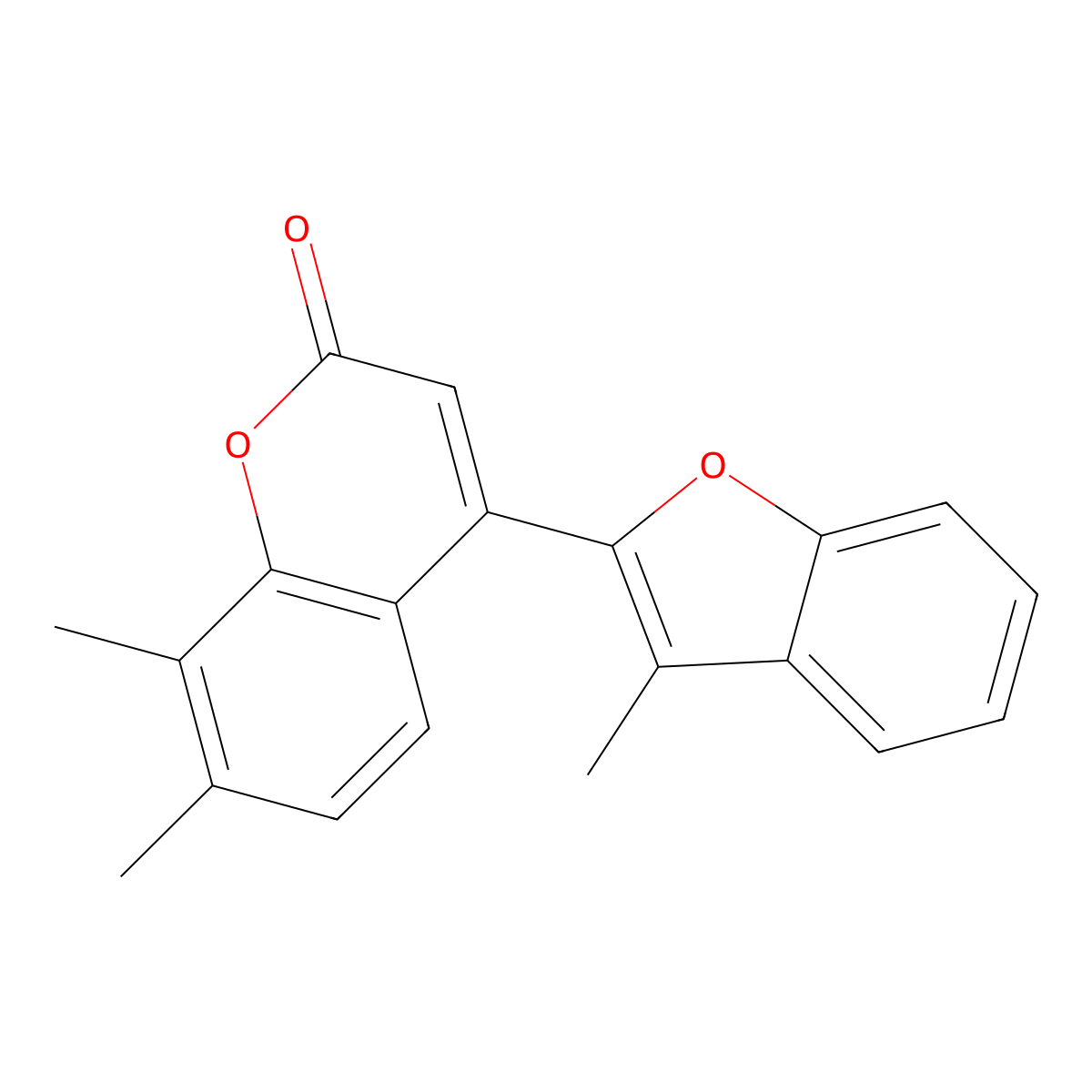 7,8-dimethyl-4-(3-methylbenzofuran-2-yl)-2H-chromen-2-one molecular structure, CAS 637753-73-2