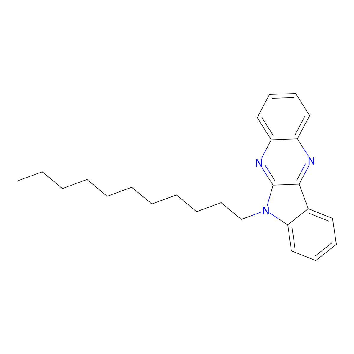 6-undecyl-6H-indolo[2,3-b]quinoxaline molecular structure, CAS 637756-15-1