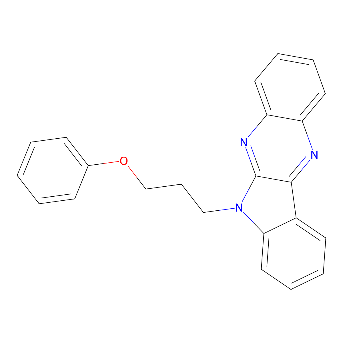 6-(3-phenoxypropyl)-6H-indolo[2,3-b]quinoxaline molecular structure, CAS 637756-27-5