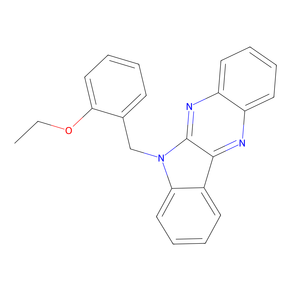 6-[(2-ethoxyphenyl)methyl]-6H-indolo[2,3-b]quinoxaline molecular structure, CAS 637756-41-3