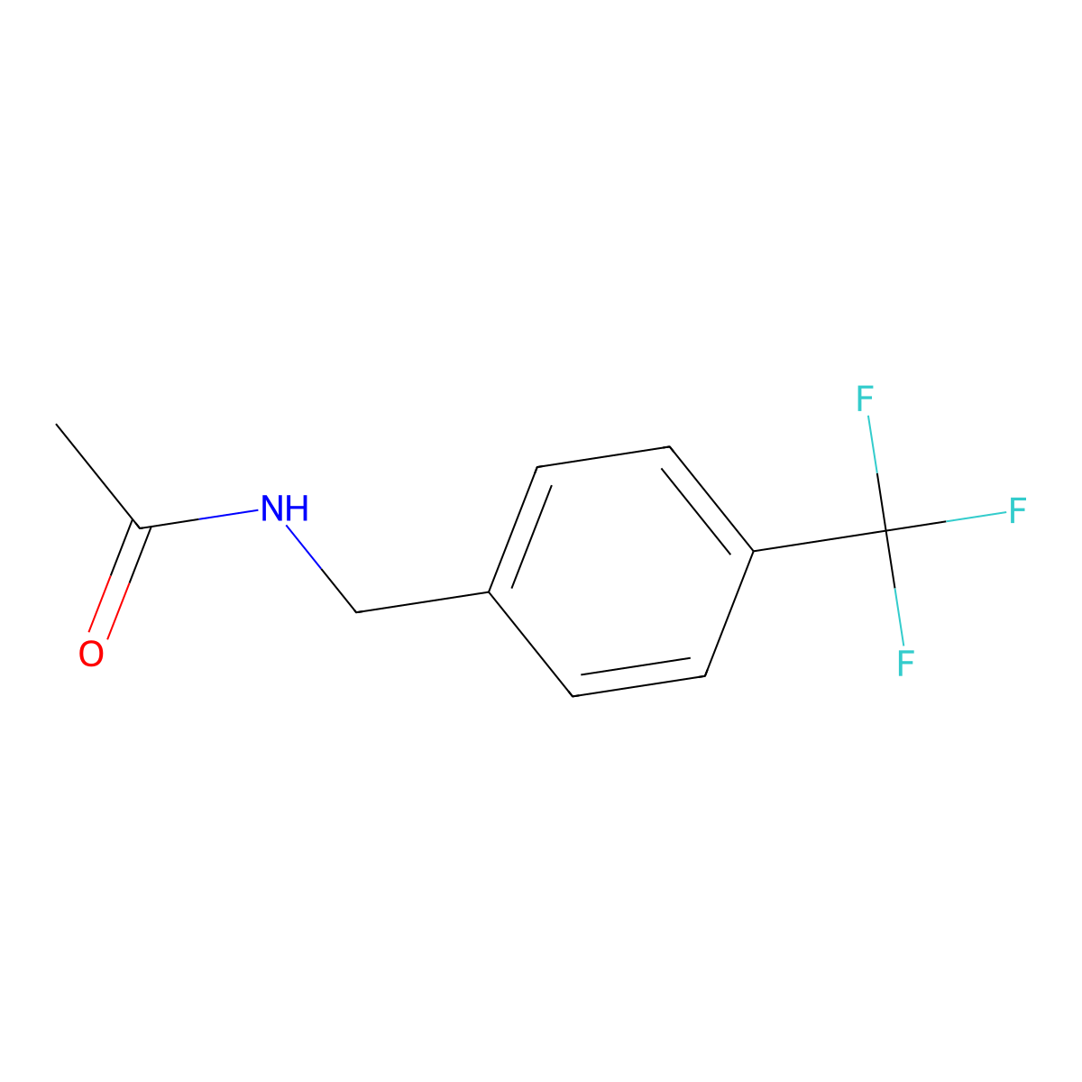 N-[4-(trifluoromethyl)benzyl]acetamide molecular structure, CAS 637763-71-4