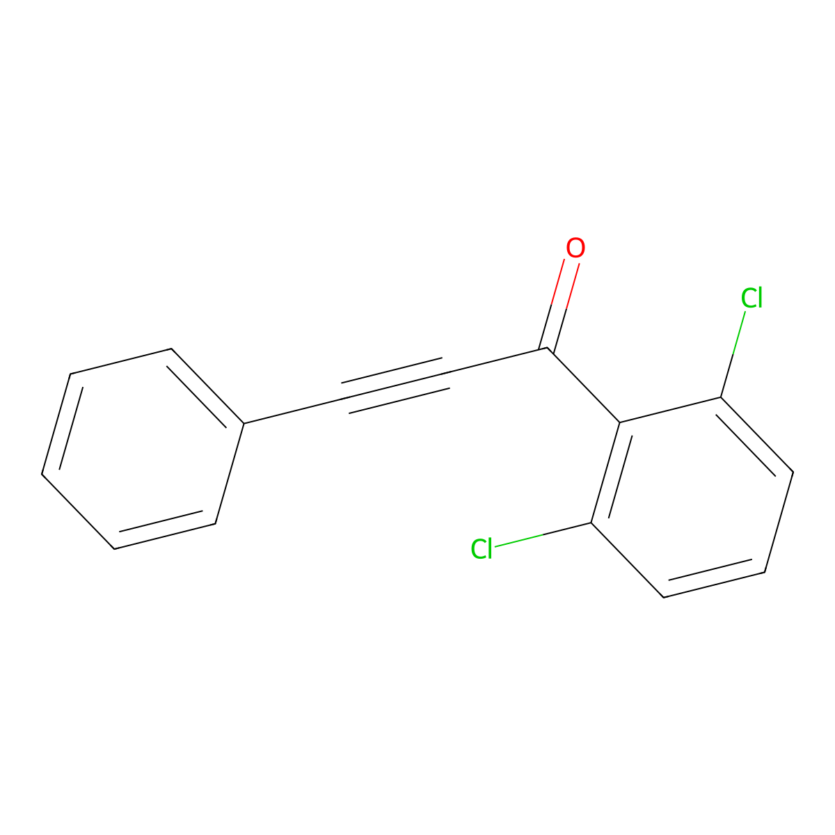 2-Propyn-1-one, 1-(2,6-dichlorophenyl)-3-phenyl- molecular structure, CAS 637767-66-9