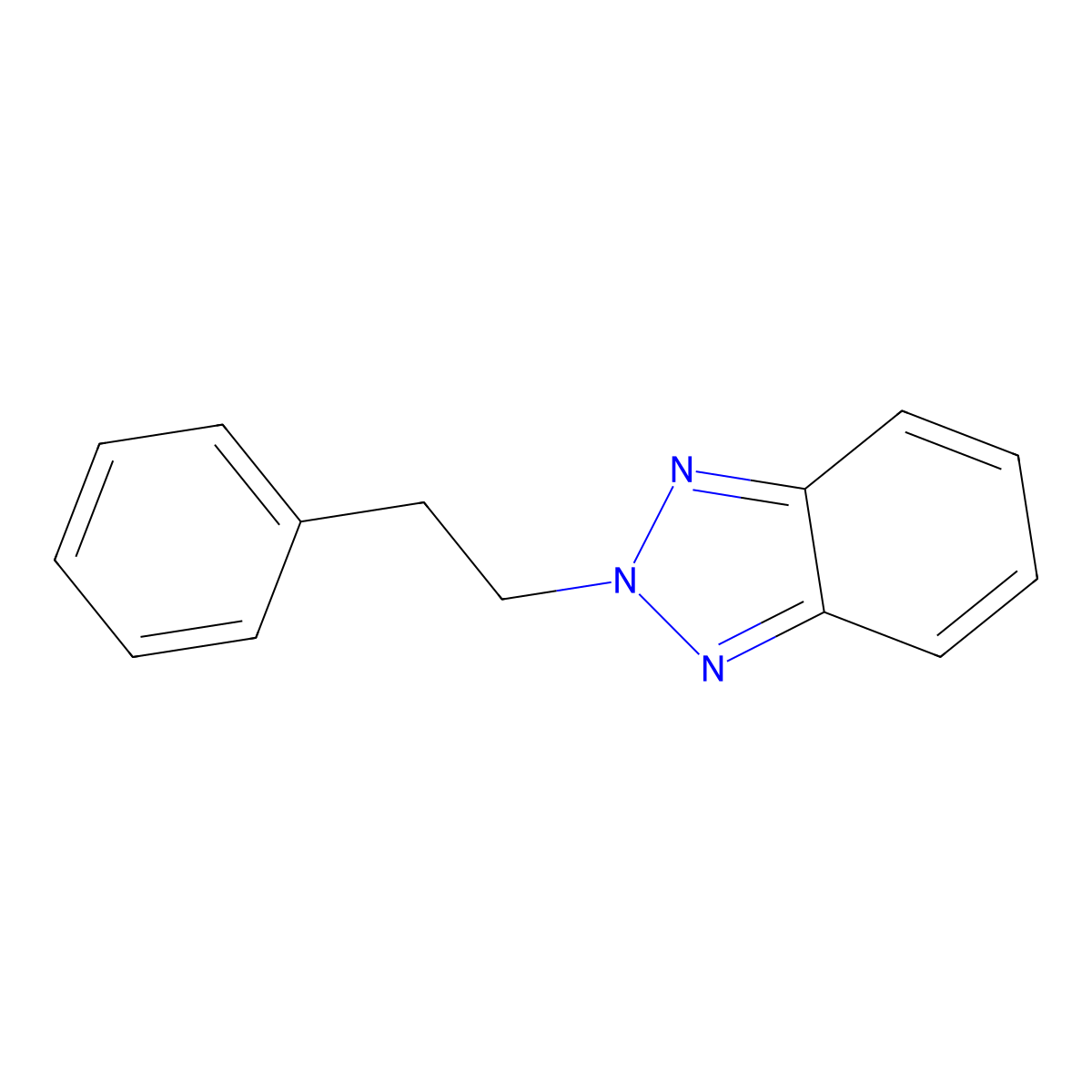 2-(2-Phenylethyl)-2H-1,2,3-benzotriazole molecular structure, CAS 63777-67-3