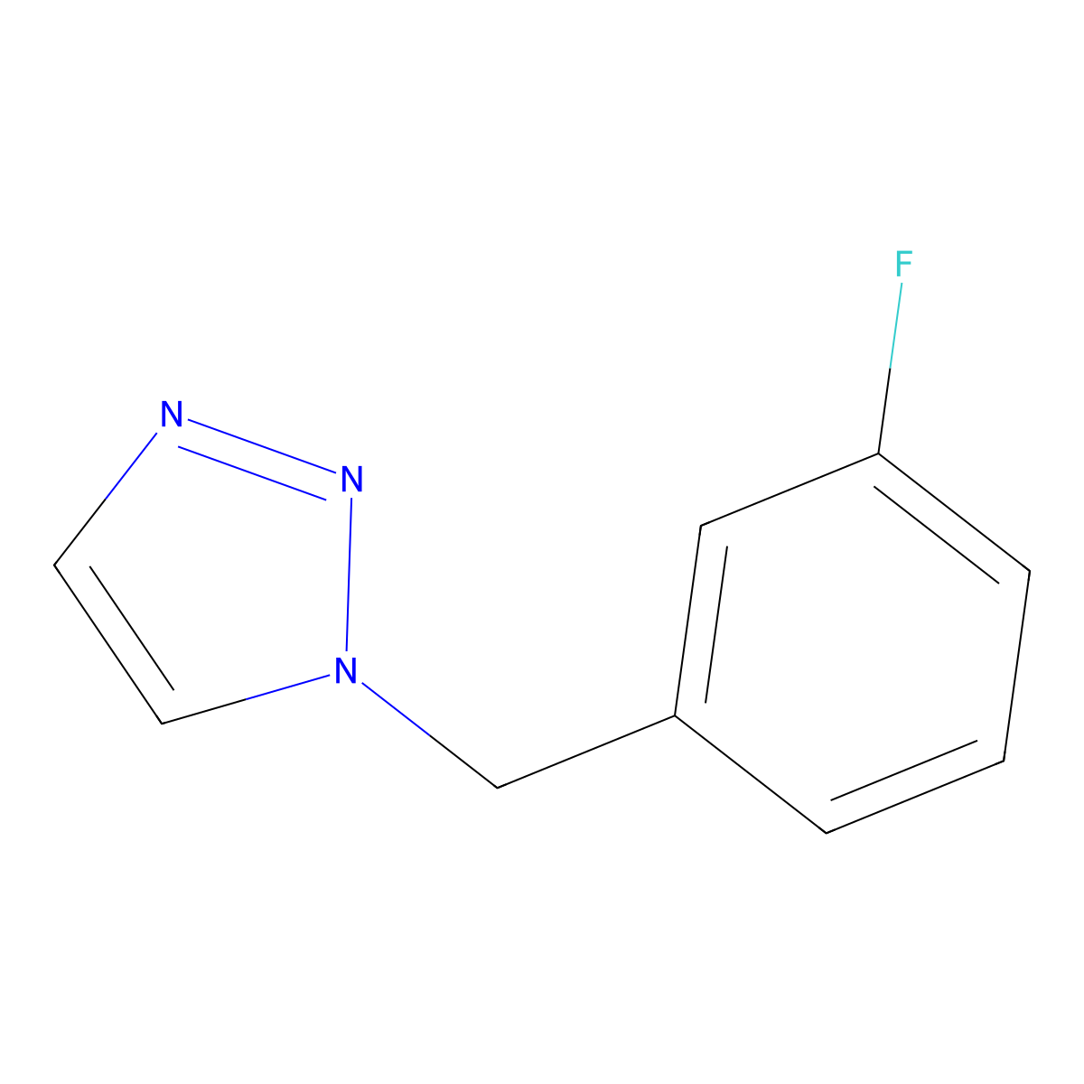 1-(3-fluorobenzyl)-1H-1,2,3-triazole molecular structure, CAS 63777-82-2