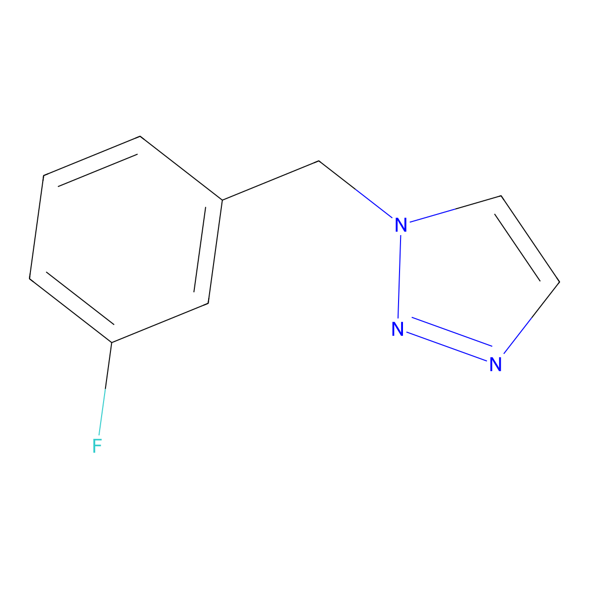 1-(3-fluorobenzyl)-1H-1,2,3-triazole molecular structure, CAS 63777-82-2