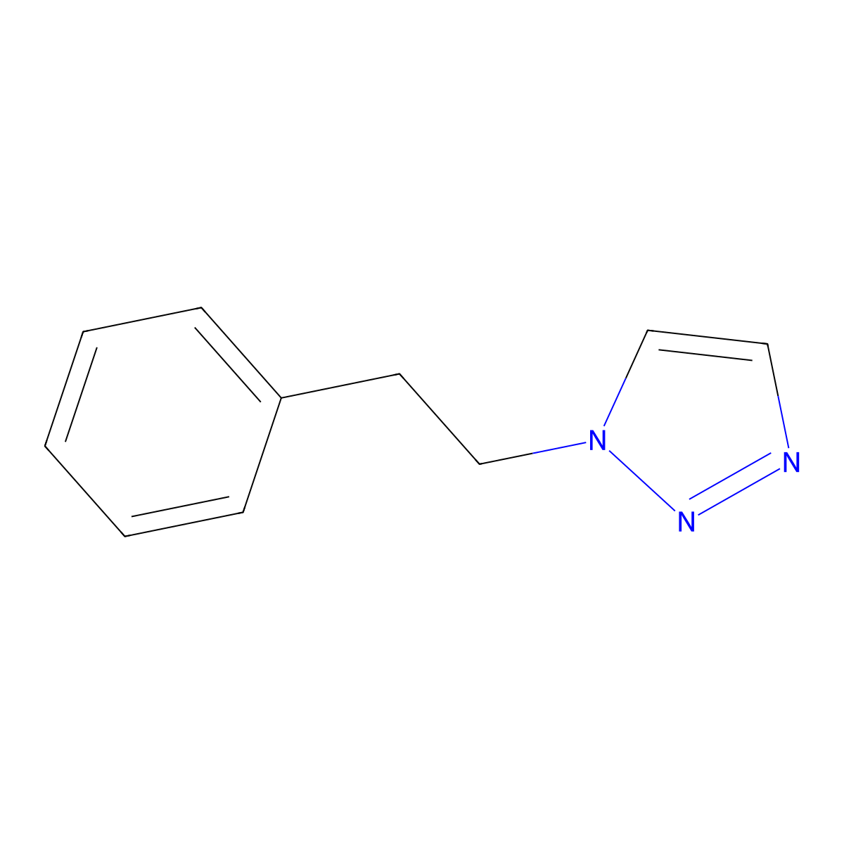1-(2-phenylethyl)-1H-1,2,3-triazole molecular structure, CAS 63777-90-2