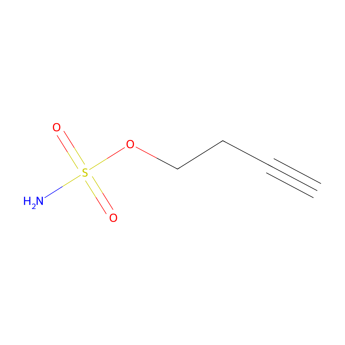 But-3-yn-1-yl sulfamate molecular structure, CAS 637772-39-5