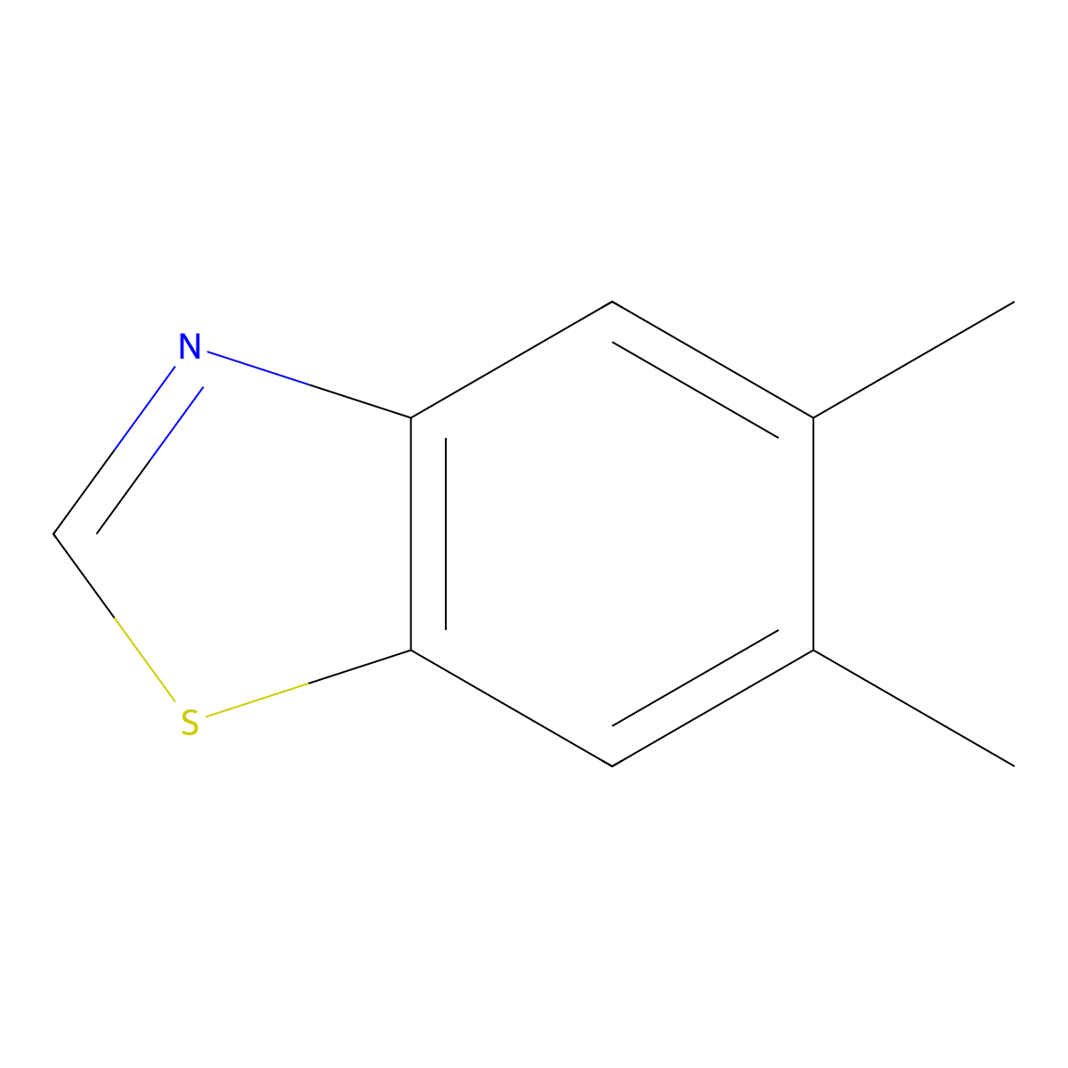 5,6-Dimethylbenzo[d]thiazole molecular structure, CAS 637775-69-0