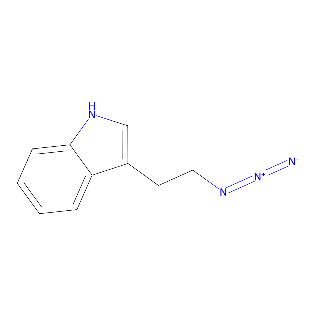 3-(2-azidoethyl)-1H-indole molecular structure, CAS 63778-37-0
