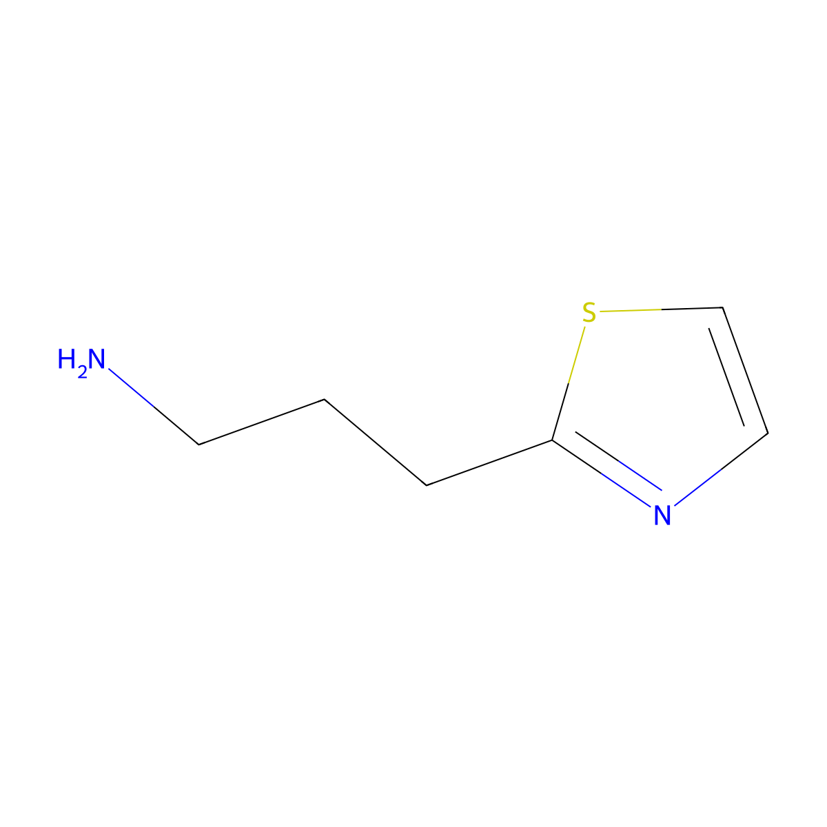 3-(1,3-Thiazol-2-yl)propan-1-amine molecular structure, CAS 63779-34-0