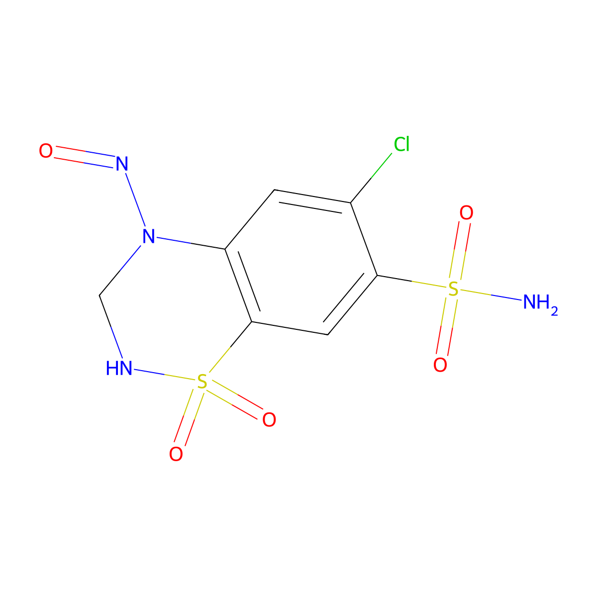 4-Nitrosohydrochlorothiazide molecular structure, CAS 63779-86-2