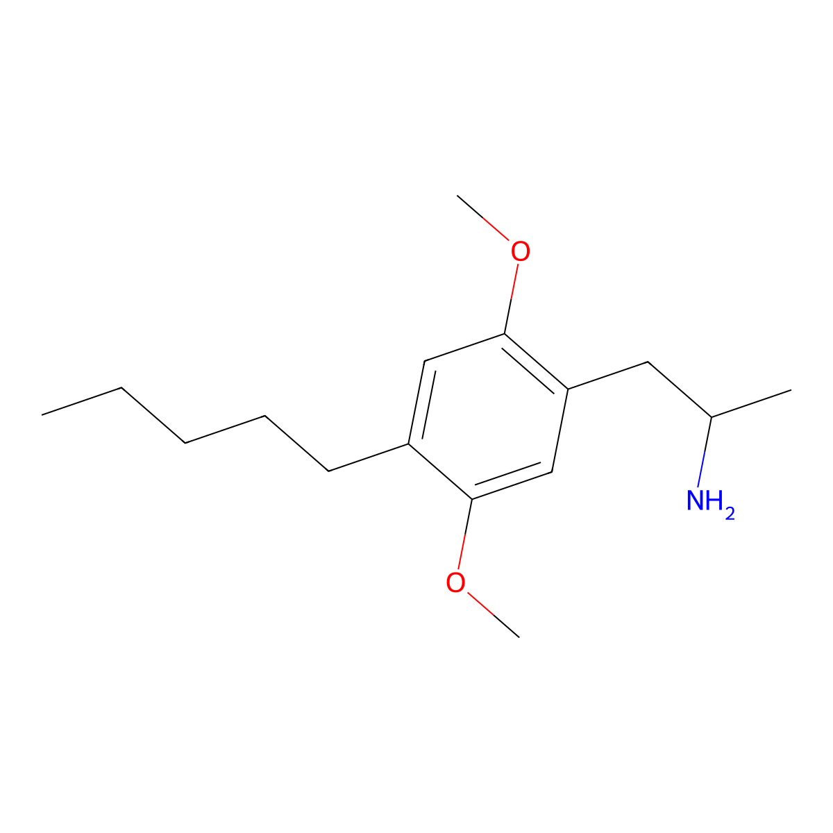 2,5-Dimethoxy-4-pentylamphetamine molecular structure, CAS 63779-90-8