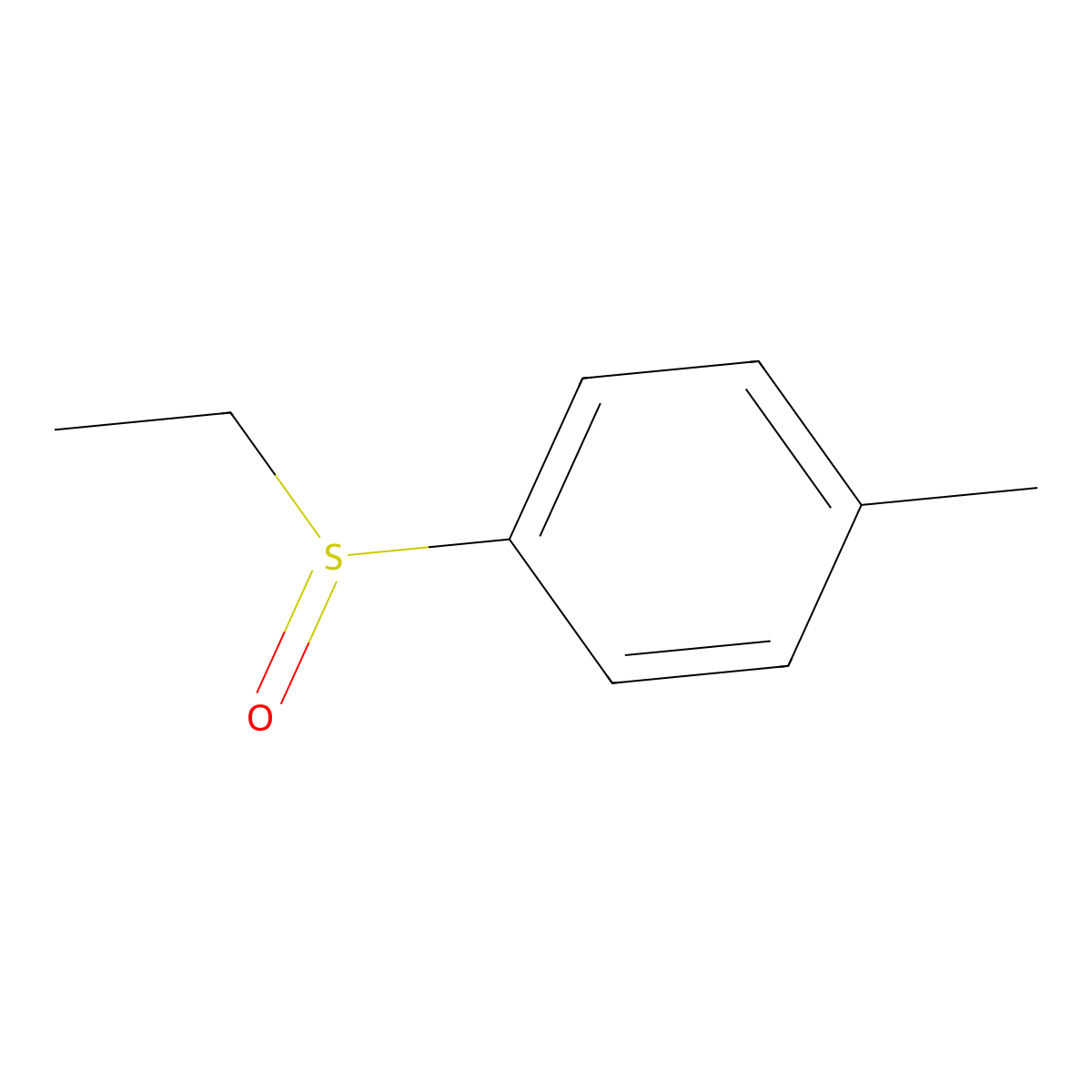 p-Tolyl ethyl sulfoxide molecular structure, CAS 6378-07-0
