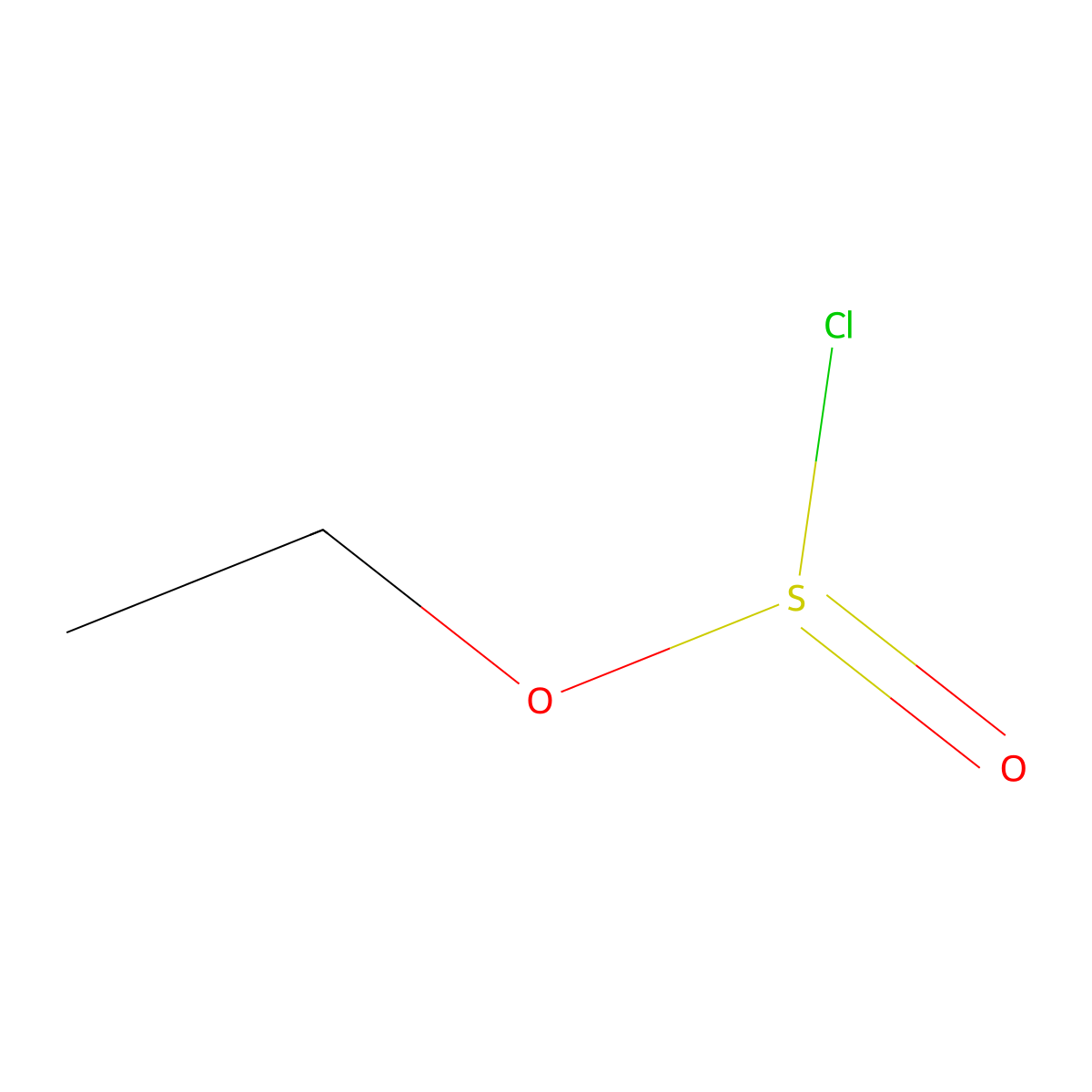 Chlorosulfurous acid, ethyl ester molecular structure, CAS 6378-11-6