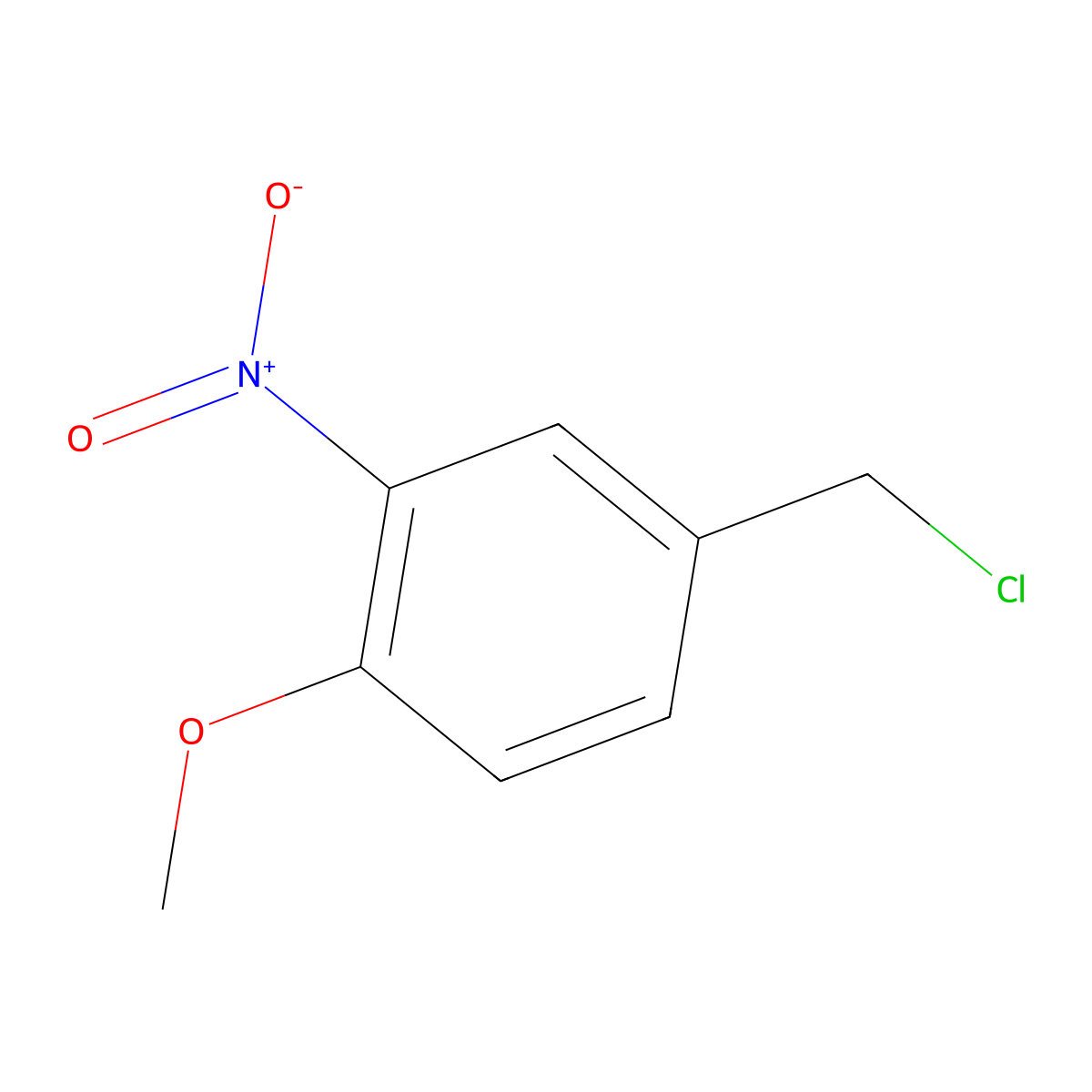 4-(Chloromethyl)-2-nitroanisole molecular structure, CAS 6378-19-4