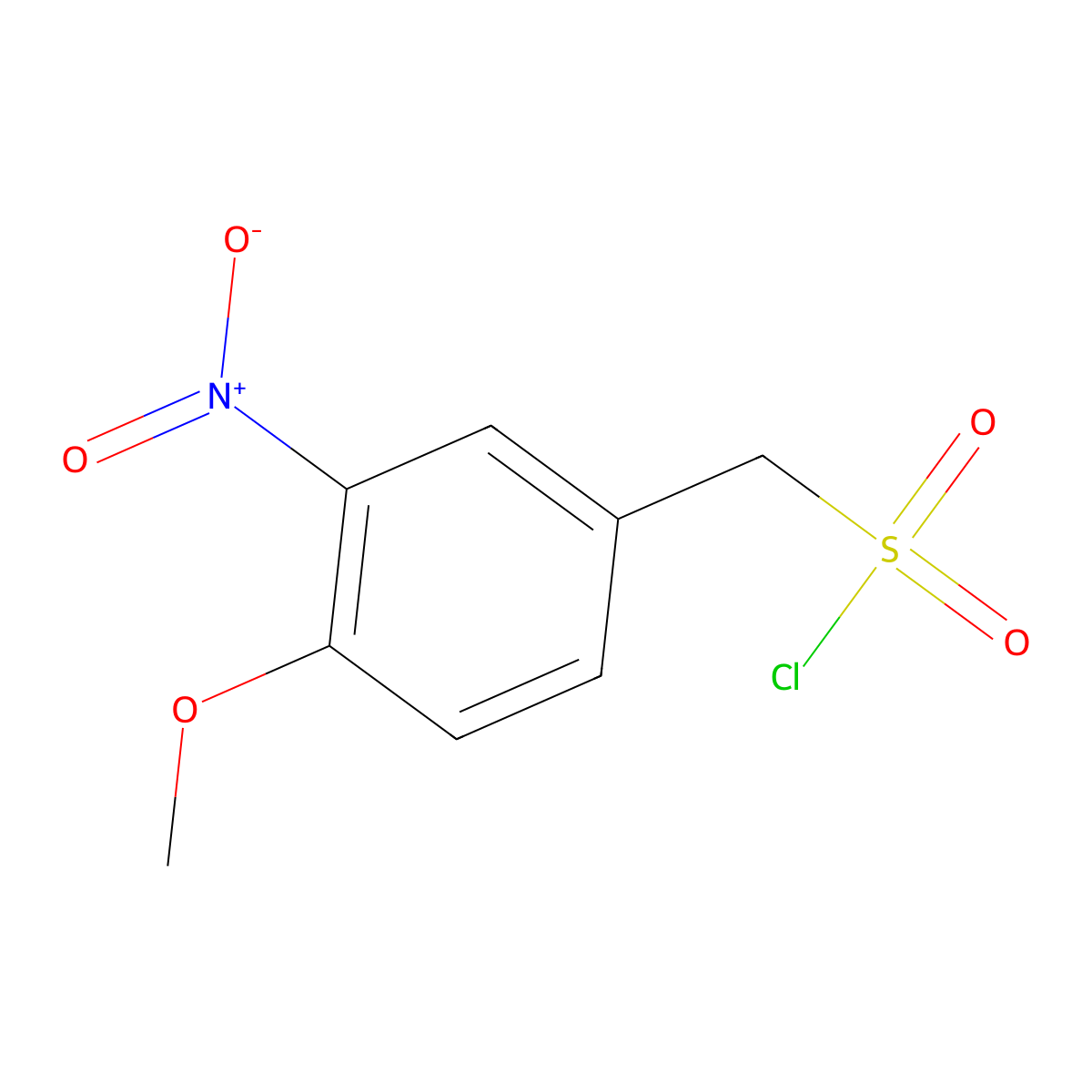 (4-Methoxy-3-nitrophenyl)methanesulfonyl chloride molecular structure, CAS 6378-24-1