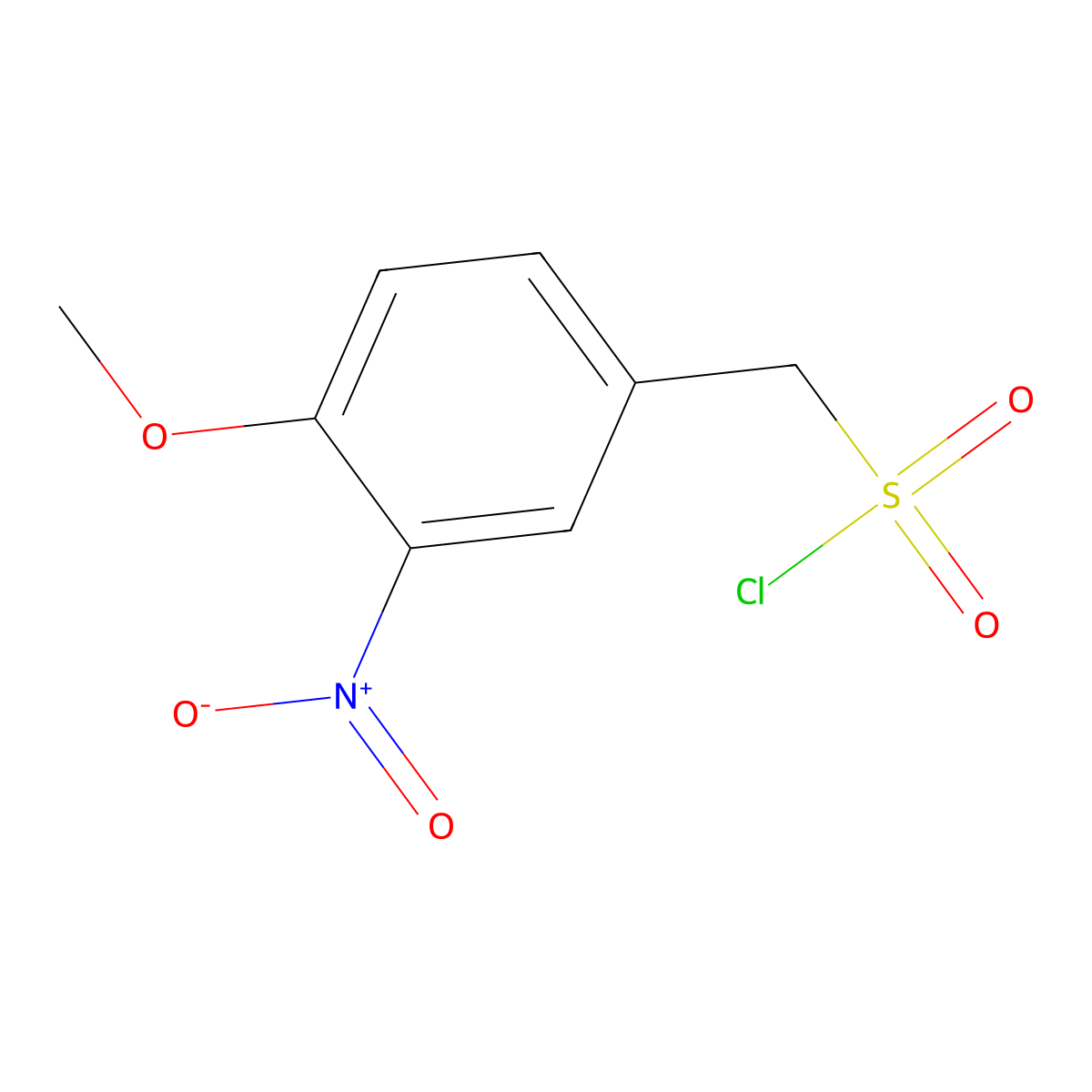 (4-Methoxy-3-nitrophenyl)methanesulfonyl chloride molecular structure, CAS 6378-24-1