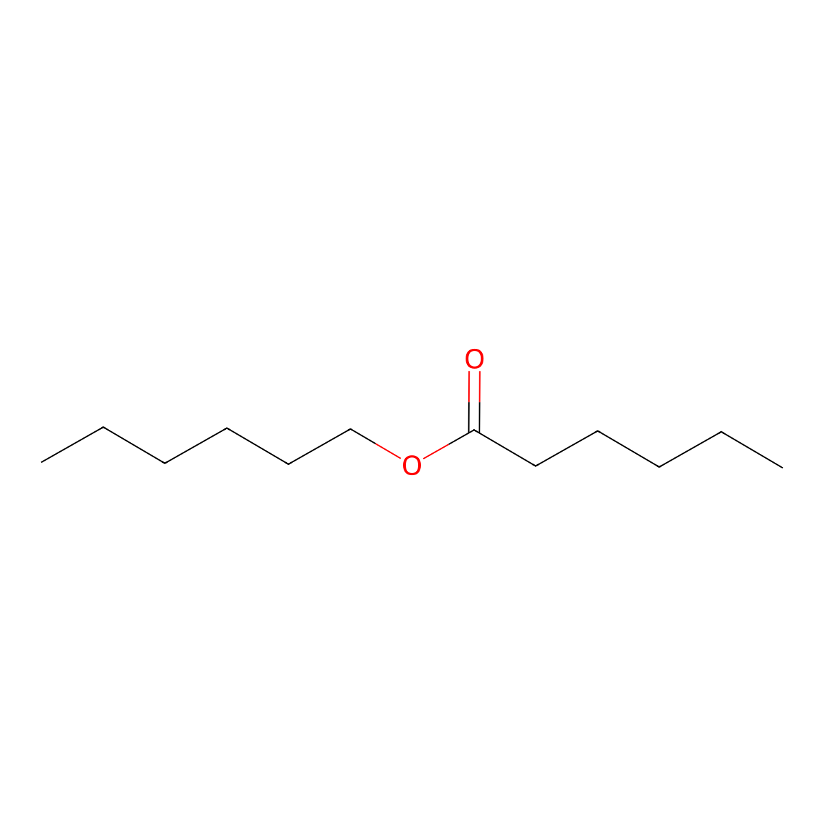 Hexyl Hexanoate molecular structure, CAS 6378-65-0