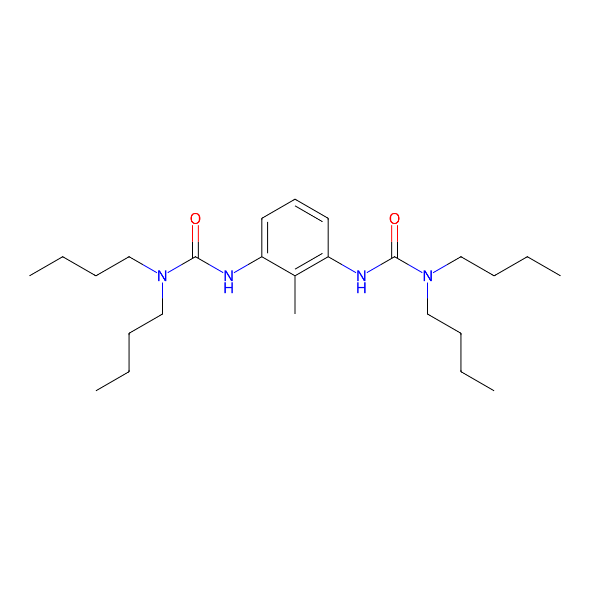 1,1-Dibutyl-3-[3-(dibutylcarbamoylamino)-2-methylphenyl]urea molecular structure, CAS 63785-40-0