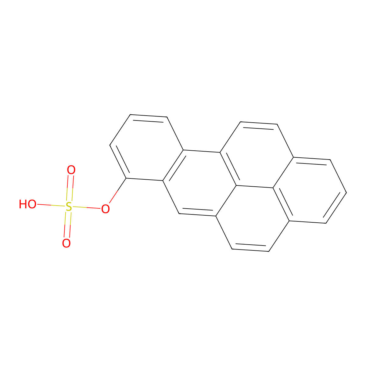 Benzo(a)pyrene-7-sulfate molecular structure, CAS 63785-42-2