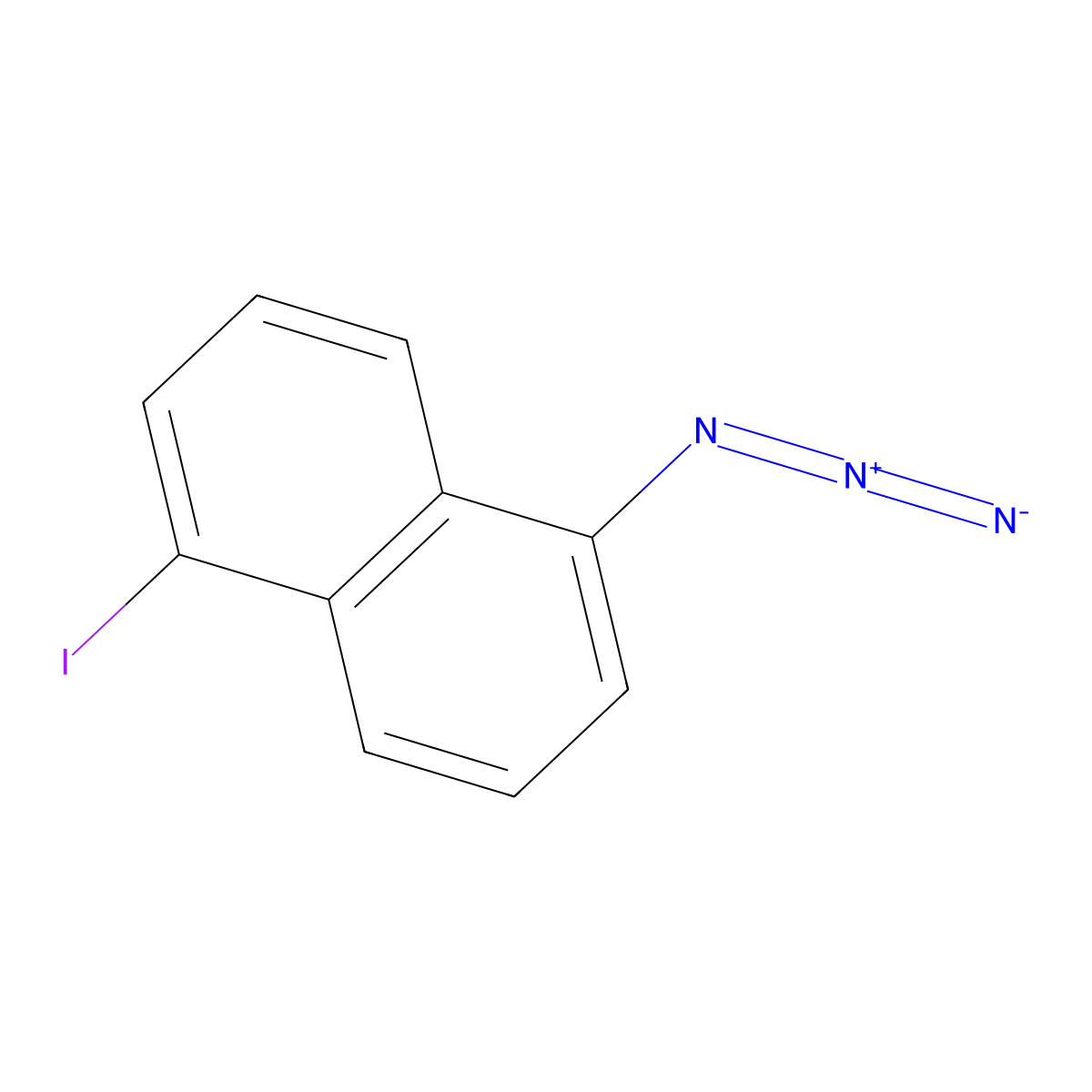 Iodonaphthylazide molecular structure, CAS 63785-44-4