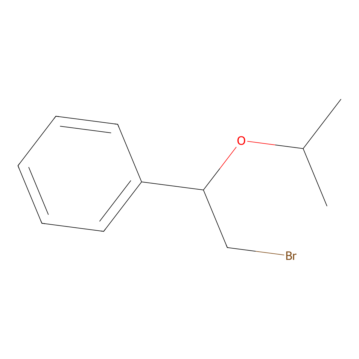 [2-Bromo-1-(propan-2-yloxy)ethyl]benzene molecular structure, CAS 63785-56-8