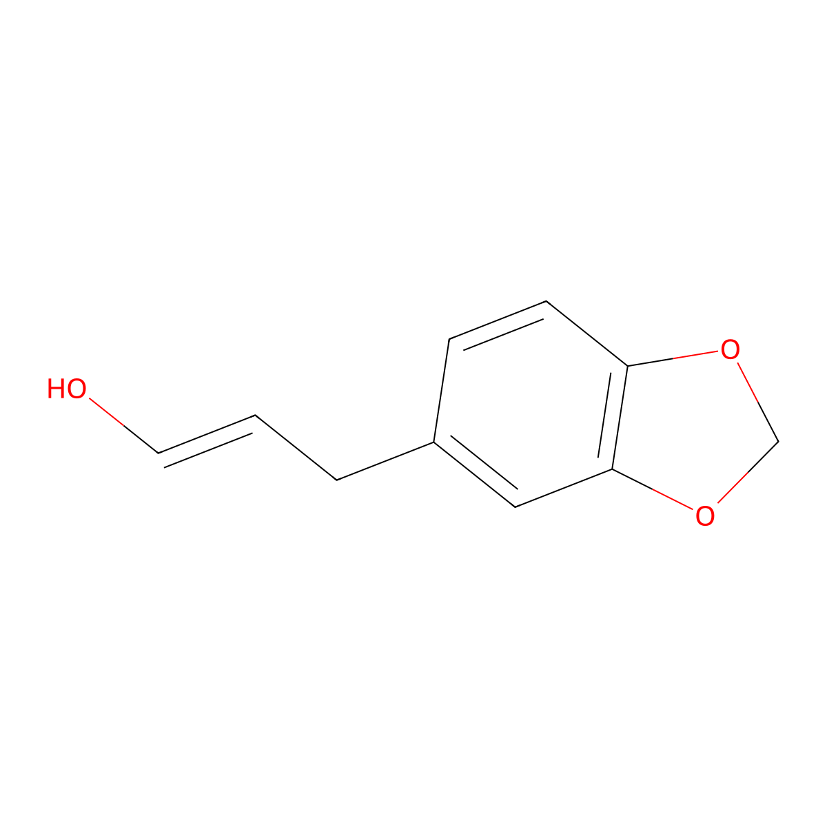 3-(1,3-Benzodioxol-5-yl)-1-propen-1-ol molecular structure, CAS 63785-57-9