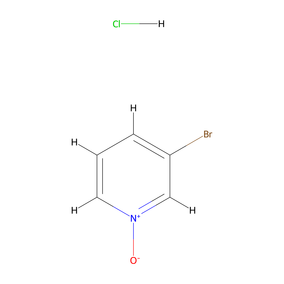 3-Bromopyridine N-oxide hydrochloride molecular structure, CAS 63785-86-4