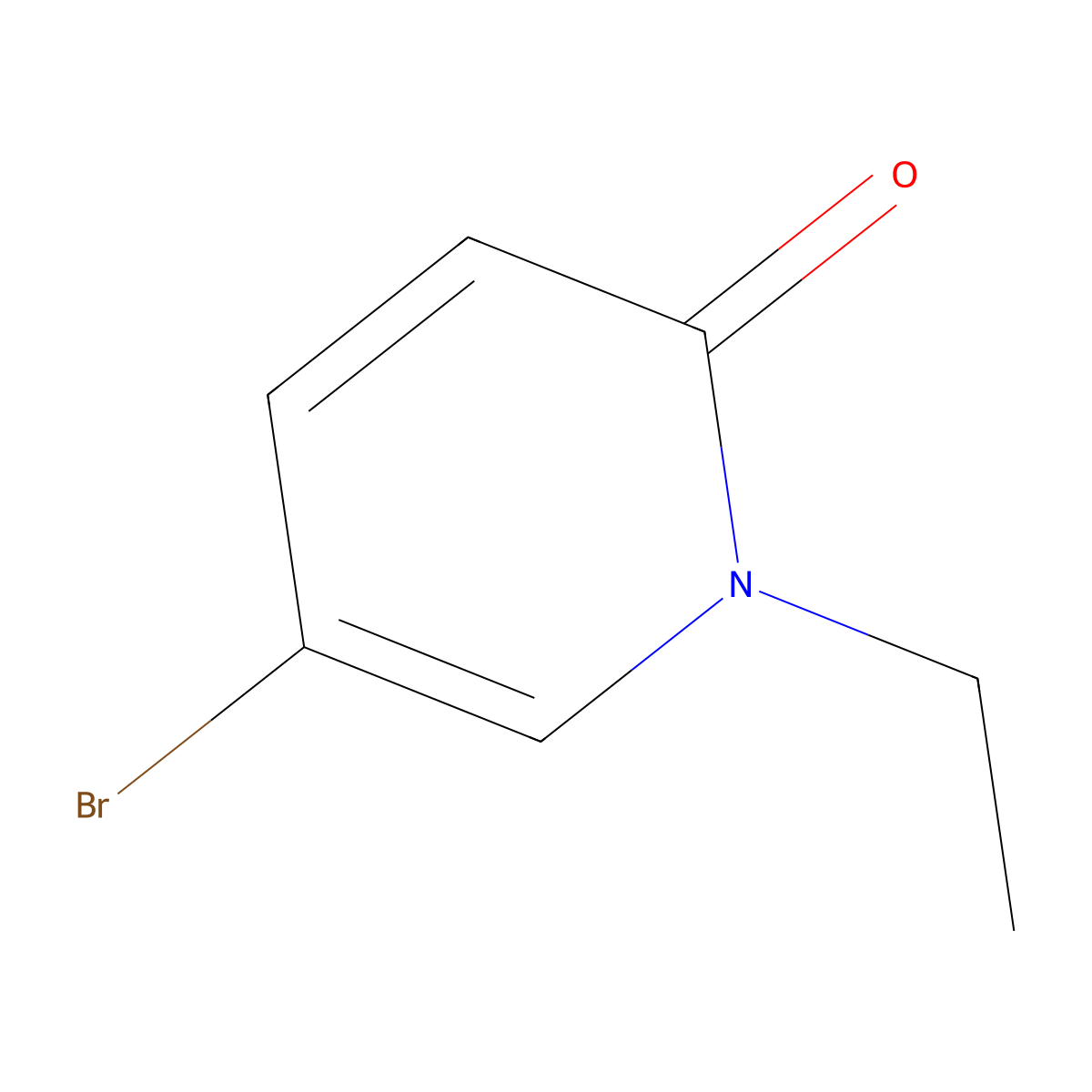 5-Bromo-1-ethylpyridin-2(1H)-one molecular structure, CAS 63785-87-5