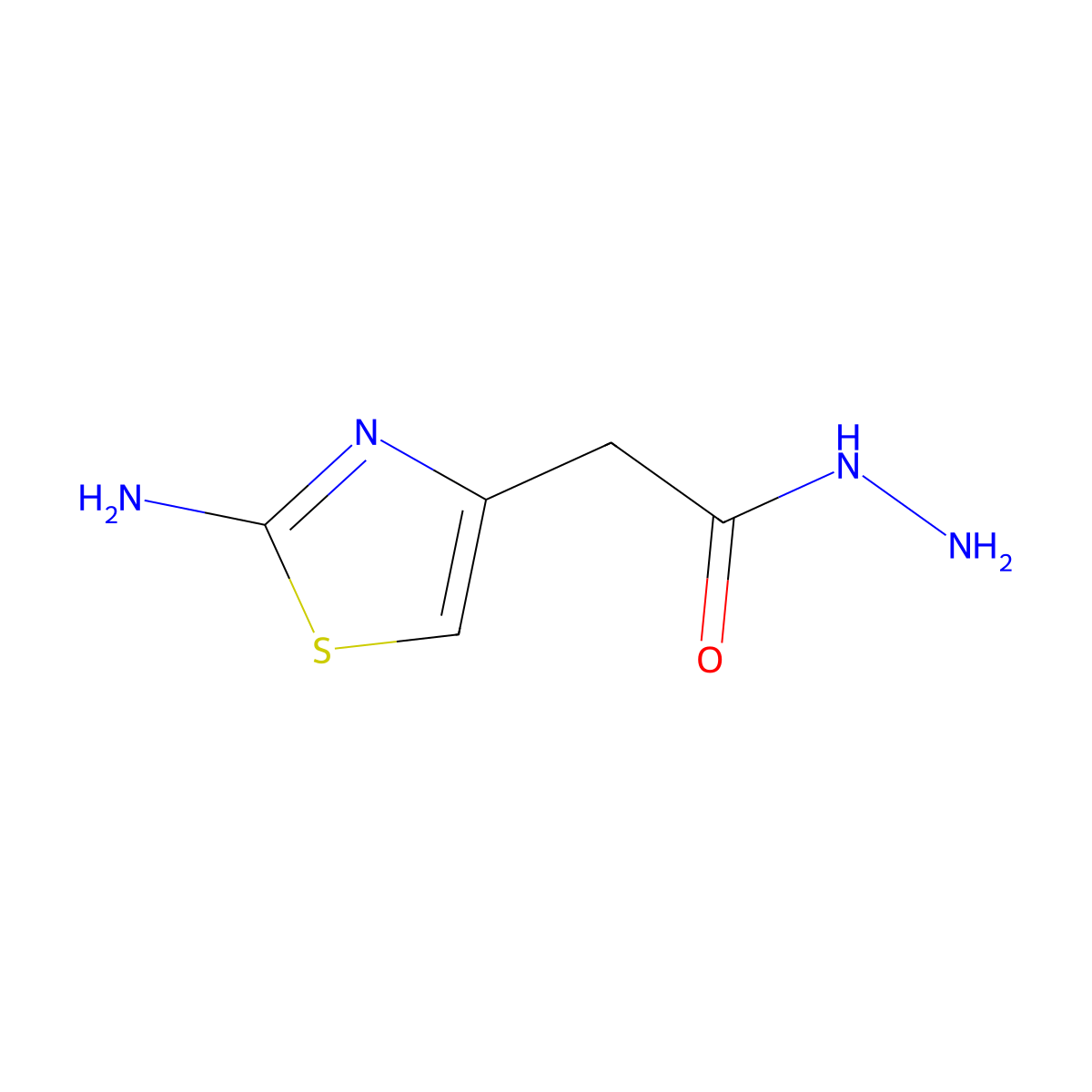 2-(2-Amino-1,3-thiazol-4-yl)acetohydrazide molecular structure, CAS 63788-65-8