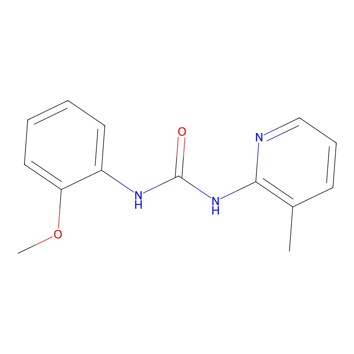 1-(2-Methoxyphenyl)-3-(3-methylpyridin-2-yl)urea molecular structure, CAS 6379-29-9