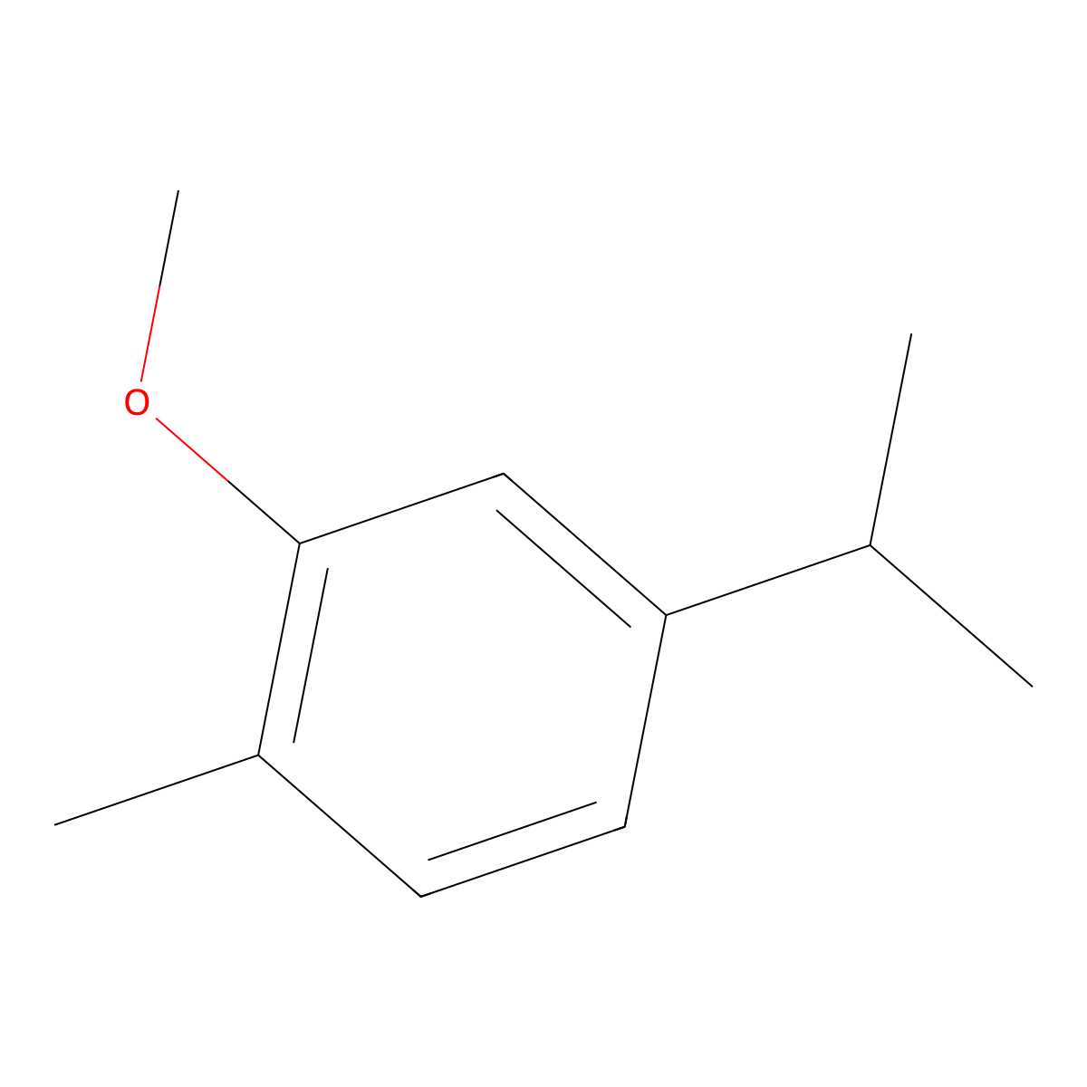 Carvacryl methyl ether molecular structure, CAS 6379-73-3