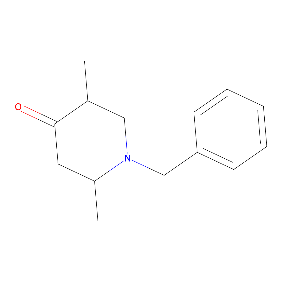 1-Benzyl-2,5-dimethylpiperidin-4-one molecular structure, CAS 63791-75-3