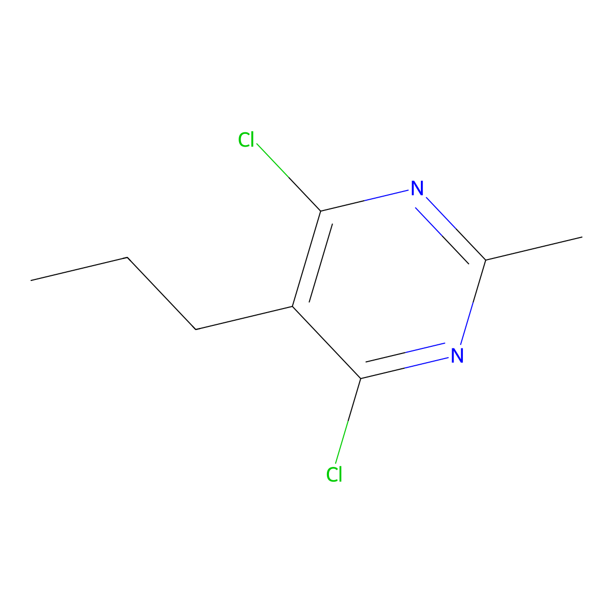 4,6-Dichloro-2-methyl-5-propylpyrimidine molecular structure, CAS 63797-50-2