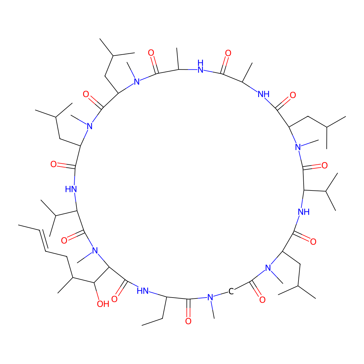Cyclosporin E molecular structure, CAS 63798-73-2