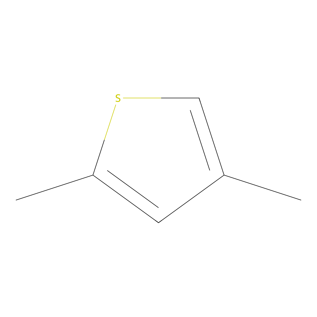 2,4-Dimethylthiophene molecular structure, CAS 638-00-6