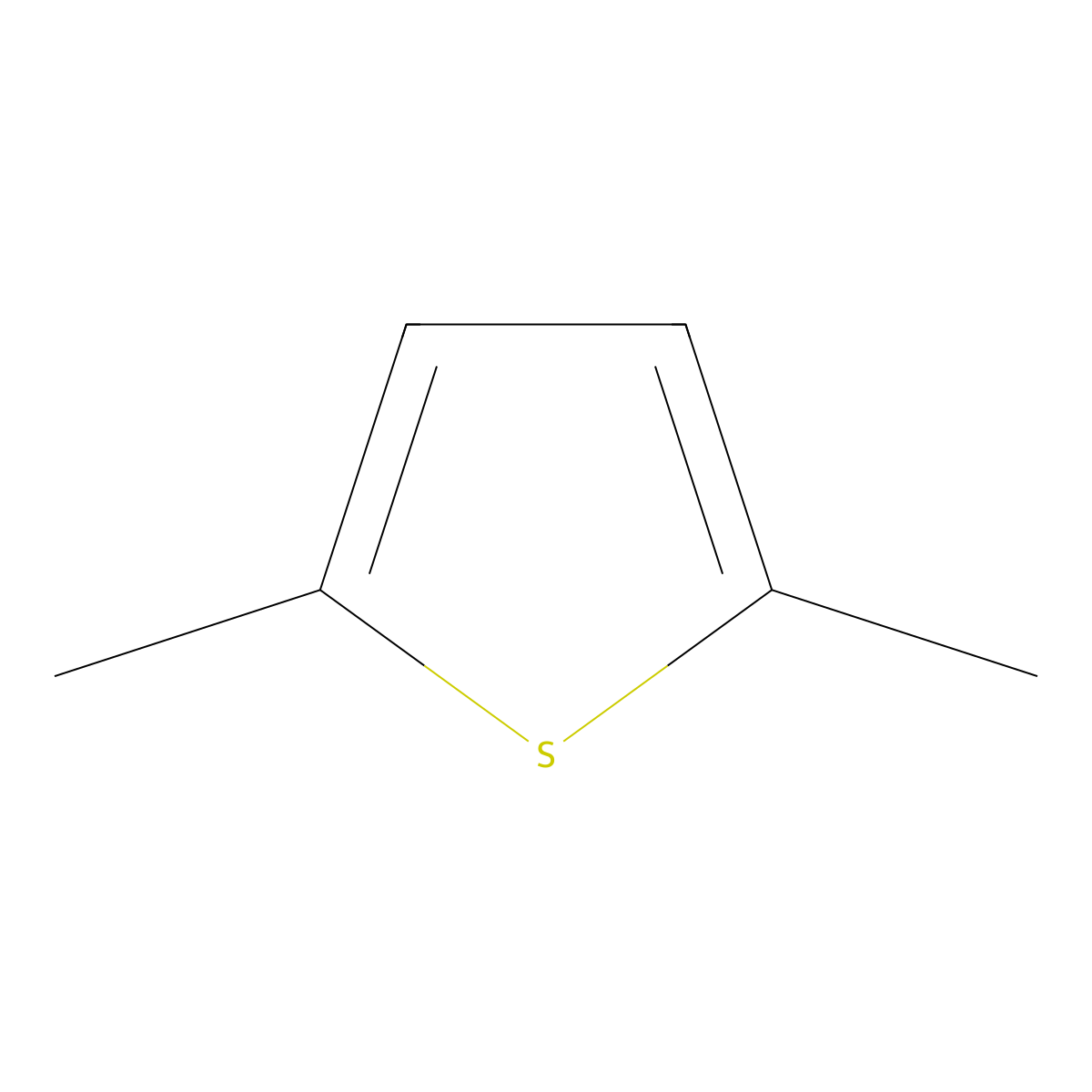 2,5-Dimethylthiophene molecular structure, CAS 638-02-8