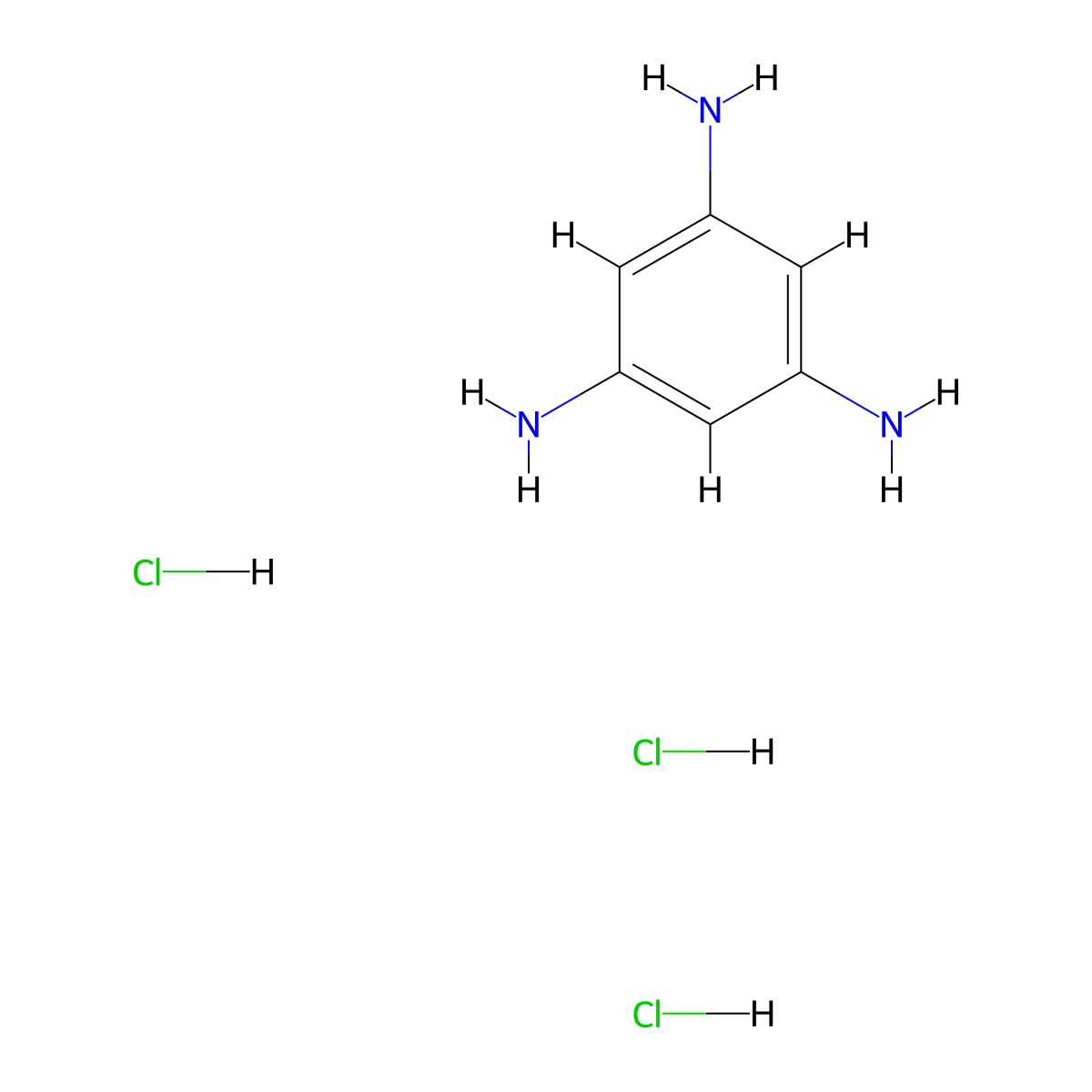 1,3,5-Triaminobenzene trihydrochloride molecular structure, CAS 638-09-5